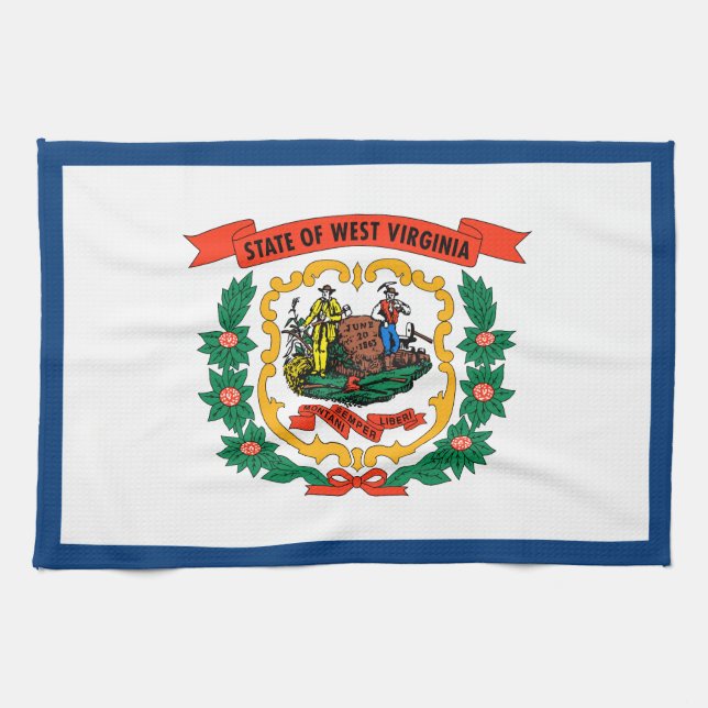 West Virginia State Flag Tea Towel (Horizontal)