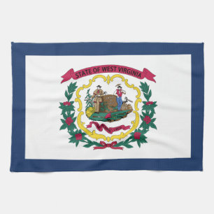 West Virginia State Flag Tea Towel