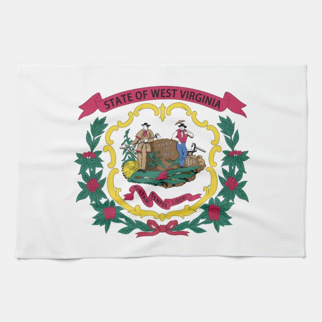 West Virginia State Flag Tea Towel (Horizontal)