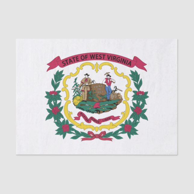 West Virginia State Flag Tissue Paper (Front)
