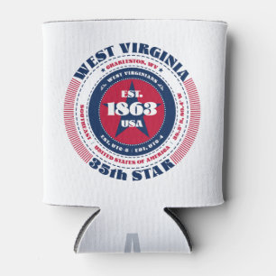 West Virginia State Pride Monogram Cooler
