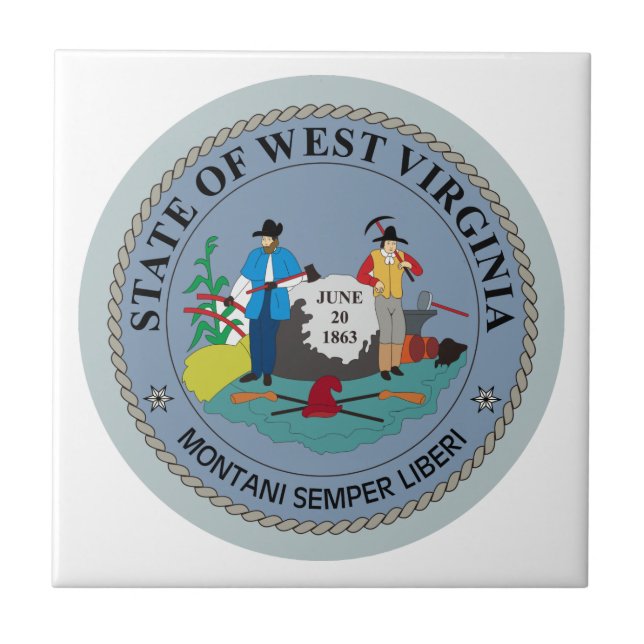 West Virginia State Seal Tile (Front)