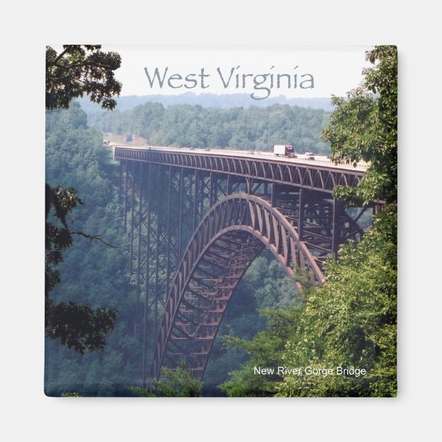 West Virginia State Travel Photo Fridge Magnet (Front)