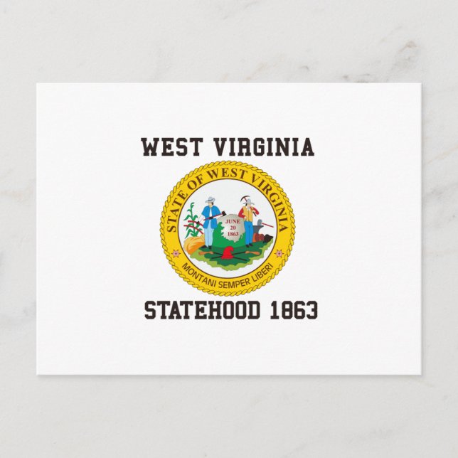 West Virginia Statehood 1863 Postcard (Front)