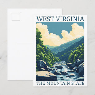 West Virginia the Mountain State USA Travel Place Postcard