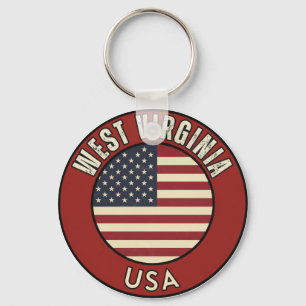 West Virginia United States of America Key Ring
