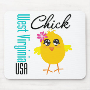West Virginia USA Chick Mouse Mat