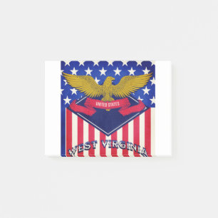 West Virginia USA Flag Post-it Notes