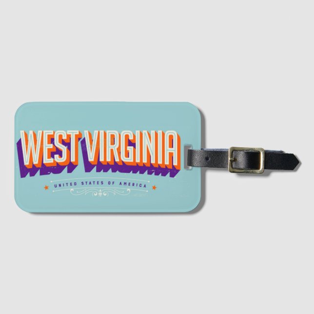 West Virginia USA Luggage Tag (Front Horizontal)