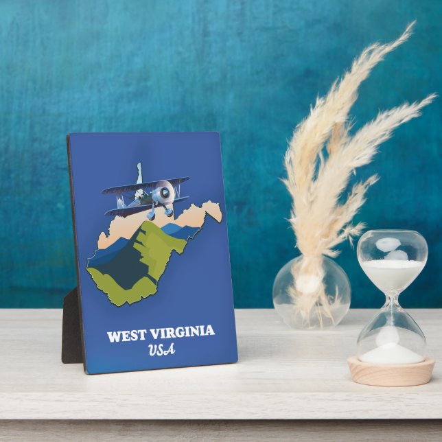 West Virginia USA map Plaque (Side)