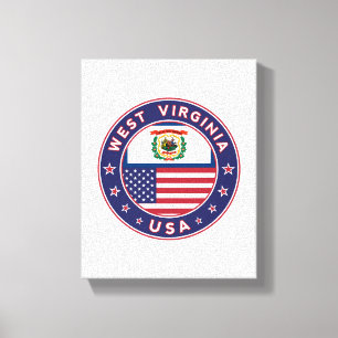 West Virginia, USA States, West Virginia poster Canvas Print