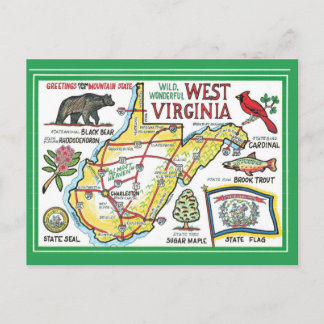 West Virginia Vintage Postcard