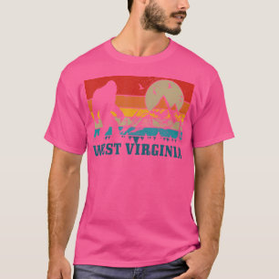 West Virginia Washington Bigfoot Vintage Mountain T-Shirt