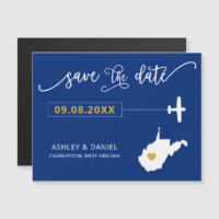 West Virginia Wedding Save the Date Card, Map