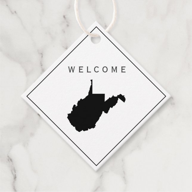 West Virginia Welcome Bag Gift Tag Wedding Weekend (Front)