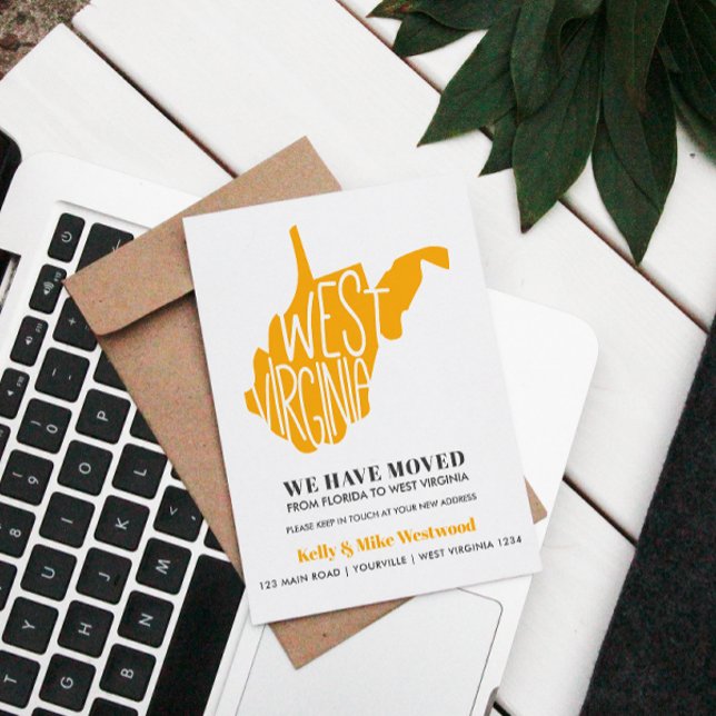 WEST VIRGINIA  We've moved New address New Home    Postcard (Creator Uploaded)