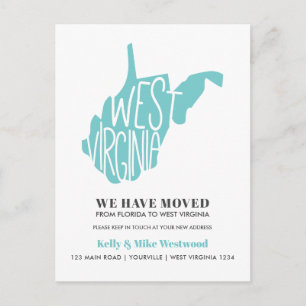 WEST VIRGINIA We've moved New address New Home Postcard