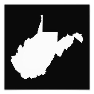 West Virginia White and Black Photo Print
