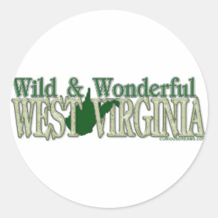 West Virginia Wild and Wonderful_2 Classic Round Sticker