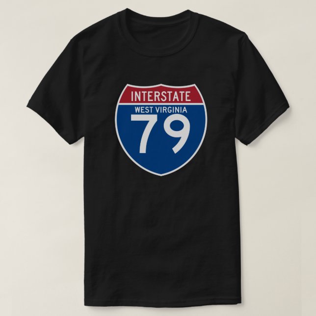 West Virginia WV I-79 Interstate Highway Shield - T-Shirt (Design Front)