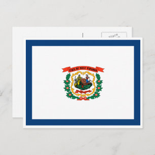 West Virginian Flag, Flag of West Virginia Postcard