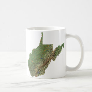West Virginian Flag + Map Mug