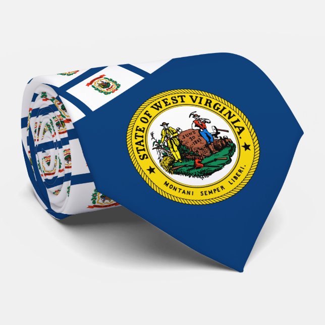 West Virginian Flag & Seal, Flag of West Virginia Tie (Rolled)