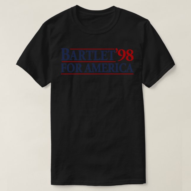 West Wing Bartlet For America 1998 Lightweight Hoo T-Shirt (Design Front)