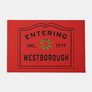 Westborough MA Christmas Doormat