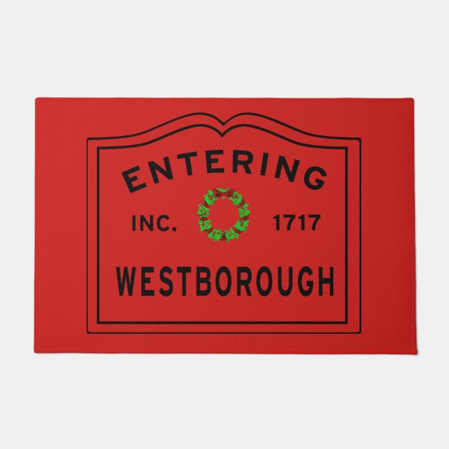 Westborough MA Christmas Doormat (Front)