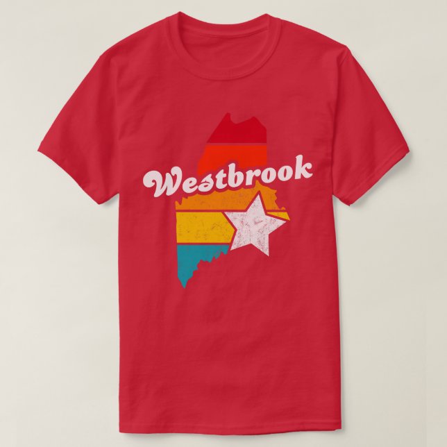 Westbrook Maine Vintage Distressed Souvenir 2 T-Shirt (Design Front)