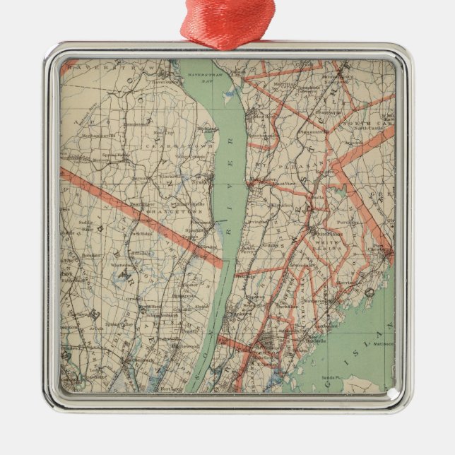 Westchester Co & surroundings Metal Tree Decoration (Front)