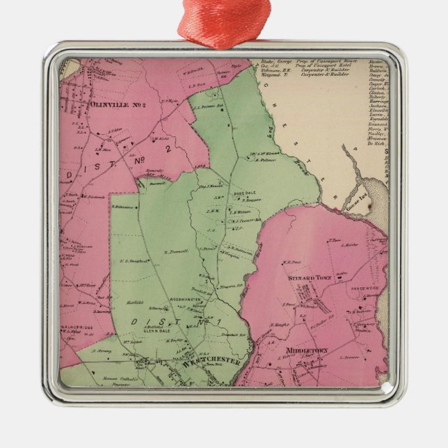 Westchester, NY Metal Tree Decoration (Front)