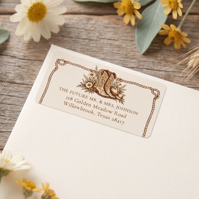 Wester Wedding Return Address Label (Creator Uploaded)