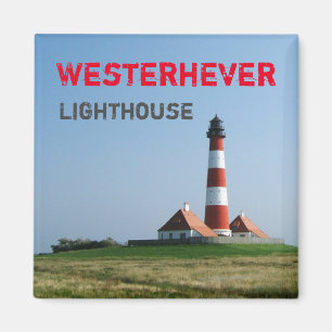 Westerhever Lighthouse, Wadden Sea, Germany Magnet