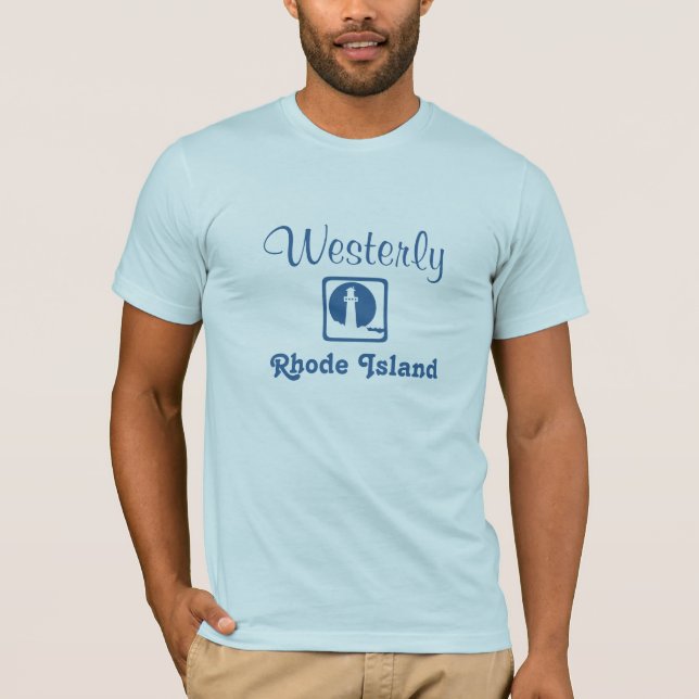 Westerly, Rhode Island light blue shirt (Front)