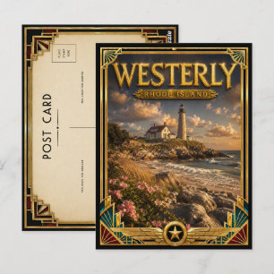 Westerly Rhode Island Vintage Art Deco Golden Age Postcard