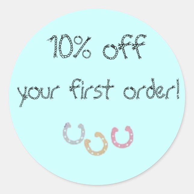 Western - 10% off your first order! classic round sticker (Front)