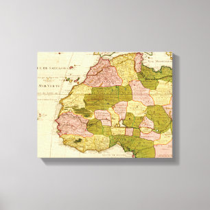 Western AfricaPanoramic MapWestern Africa 2 Canvas Print