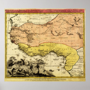 Western AfricaPanoramic MapWestern Africa 3 Poster