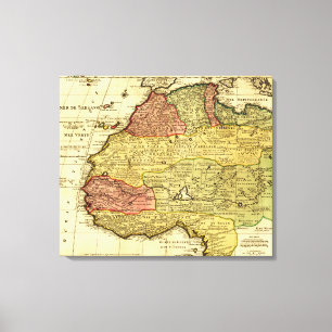 Western AfricaPanoramic MapWestern Africa Canvas Print