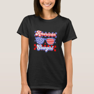 Western American Cowgirl Patriotic T-Shirt