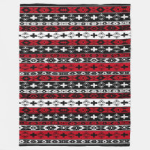 Western American Indian Fleece Blanket