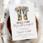 Western and Country Flowers Boots Rustic Wedding Invitation<br><div class="desc">Western and Country Flowers Boots Rustic Wedding Invitation</div>
