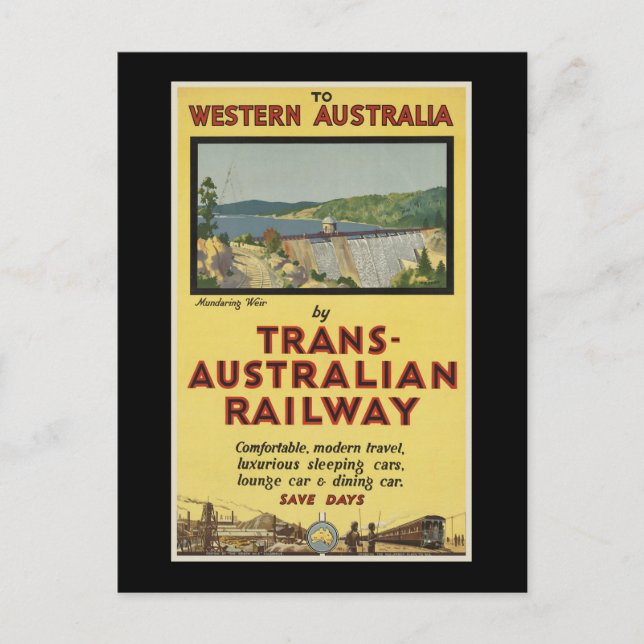 Western Australia by Trans-Australian Railway Postcard (Front)