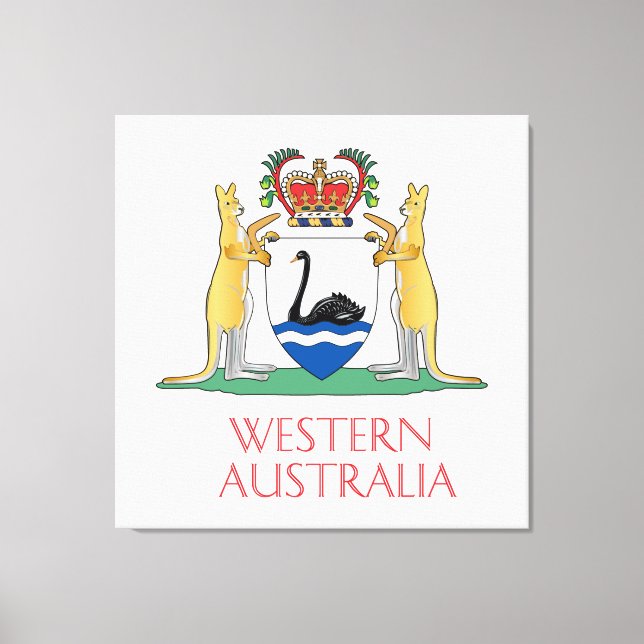 Western Australia coat of arms Canvas Print (Front)