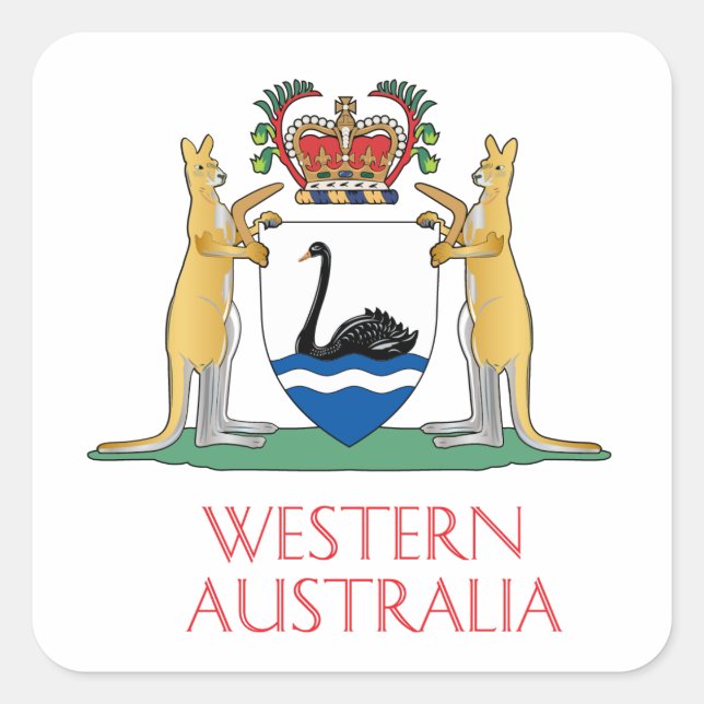 Western Australia coat of arms Square Sticker (Front)