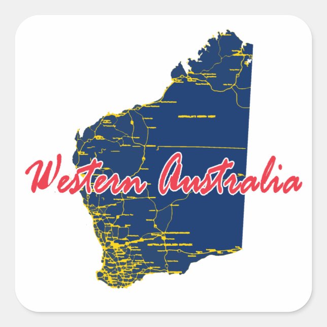 Western Australia Square Sticker (Front)