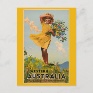 Western Australia vintage travel ad Postcard