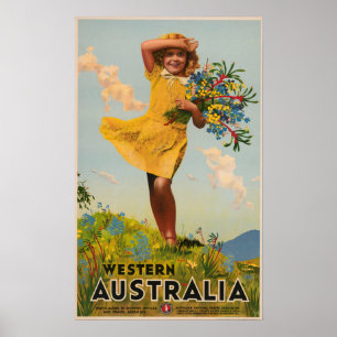 Western Australia vintage travel ad Poster